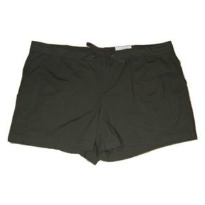 Olive Green Plus Size 24W Stretch Cotton Shorts